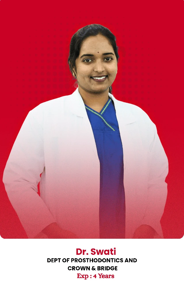 Dr. Swati — qualifications and experience shown in the photo