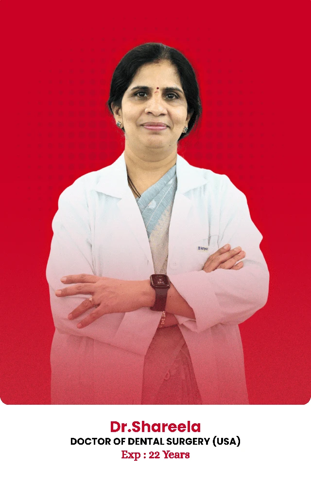 Dr. Shareela — qualifications and experience shown in the photo